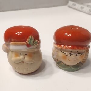 Vintage Holiday Santa and Mrs. Claus Shaker Set